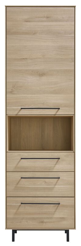 Opbergkast Ricco fresh oak melamine, 60x45x200 cm