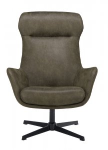 Draaifauteuil Vicenzo forest microleder, 70x85x105 cm