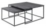 Salontafel set Pandera mango black, 42 x 80 x 80 cm