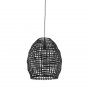 Hanglamp Orcia rotan zwart, Ø40 cm