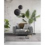 Loveseat Linoza HR-schuim zitting dark grey