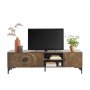 TV-meubel 190 cm Nocona mangohout donkerbruin