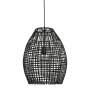 Hanglamp Orcia rotan zwart, Ø40 cm