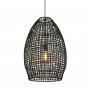 Hanglamp Orcia rotan zwart, Ø46 cm