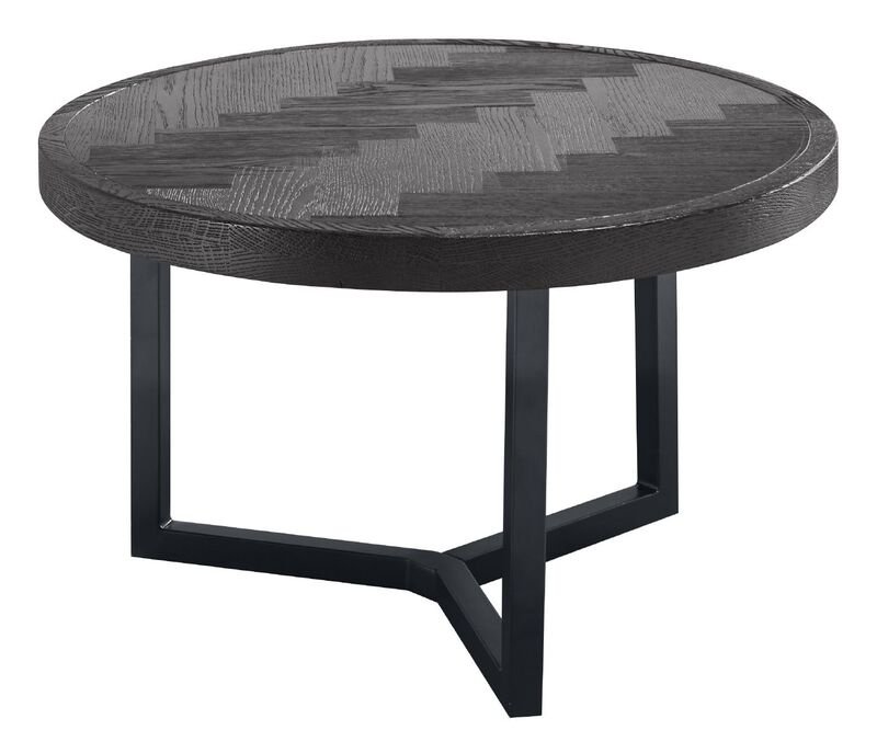 Salontafel Veneta 60 cm zwart visgraatmotief