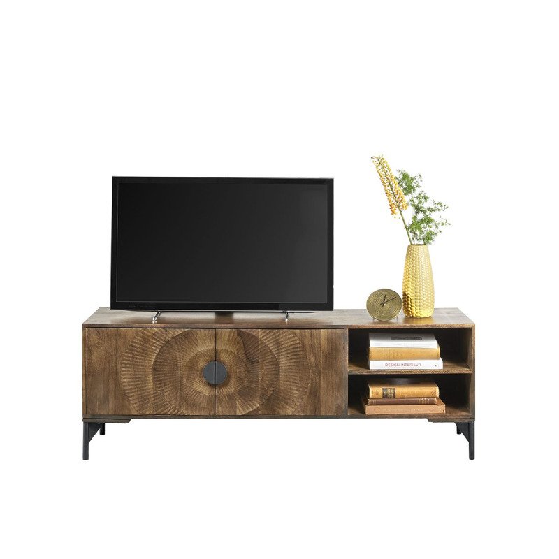 TV-meubel 160 cm Nocona Mango donkerbruin