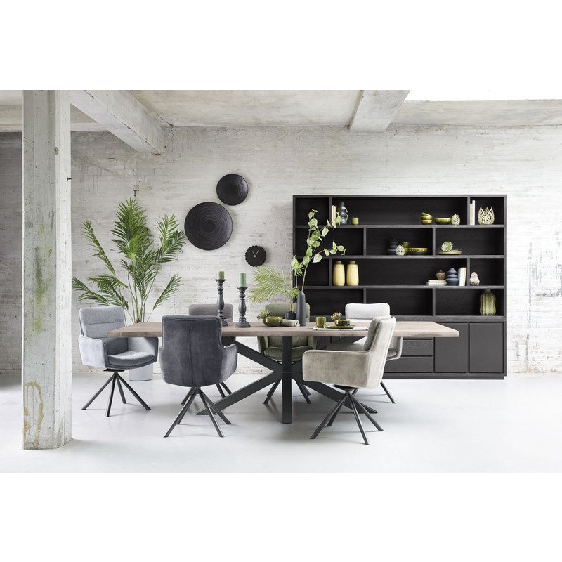 Boekenkast Lavio 210 x 242 black