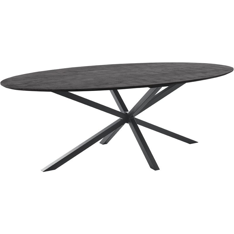 Eettafel Piastra ovaal 230x115 mango deep black