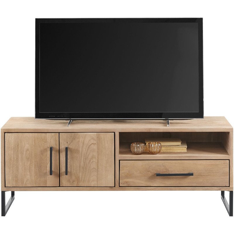 TV-meubel Piastra mangohout naturel 48 x 126 x 40 cm