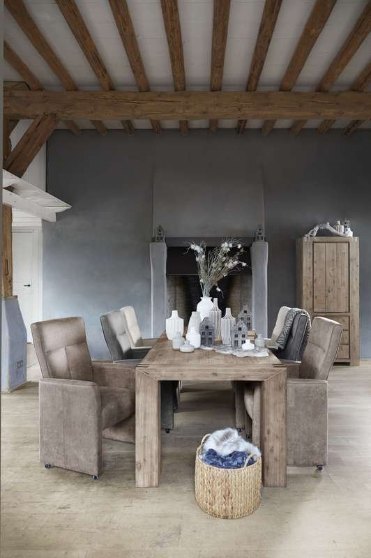 Eettafel Bassano 190 x 95 rough warm grey